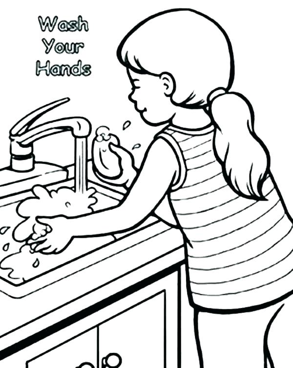 600x754 Praying Hands Coloring Page Hand Washing Coloring Page Praying