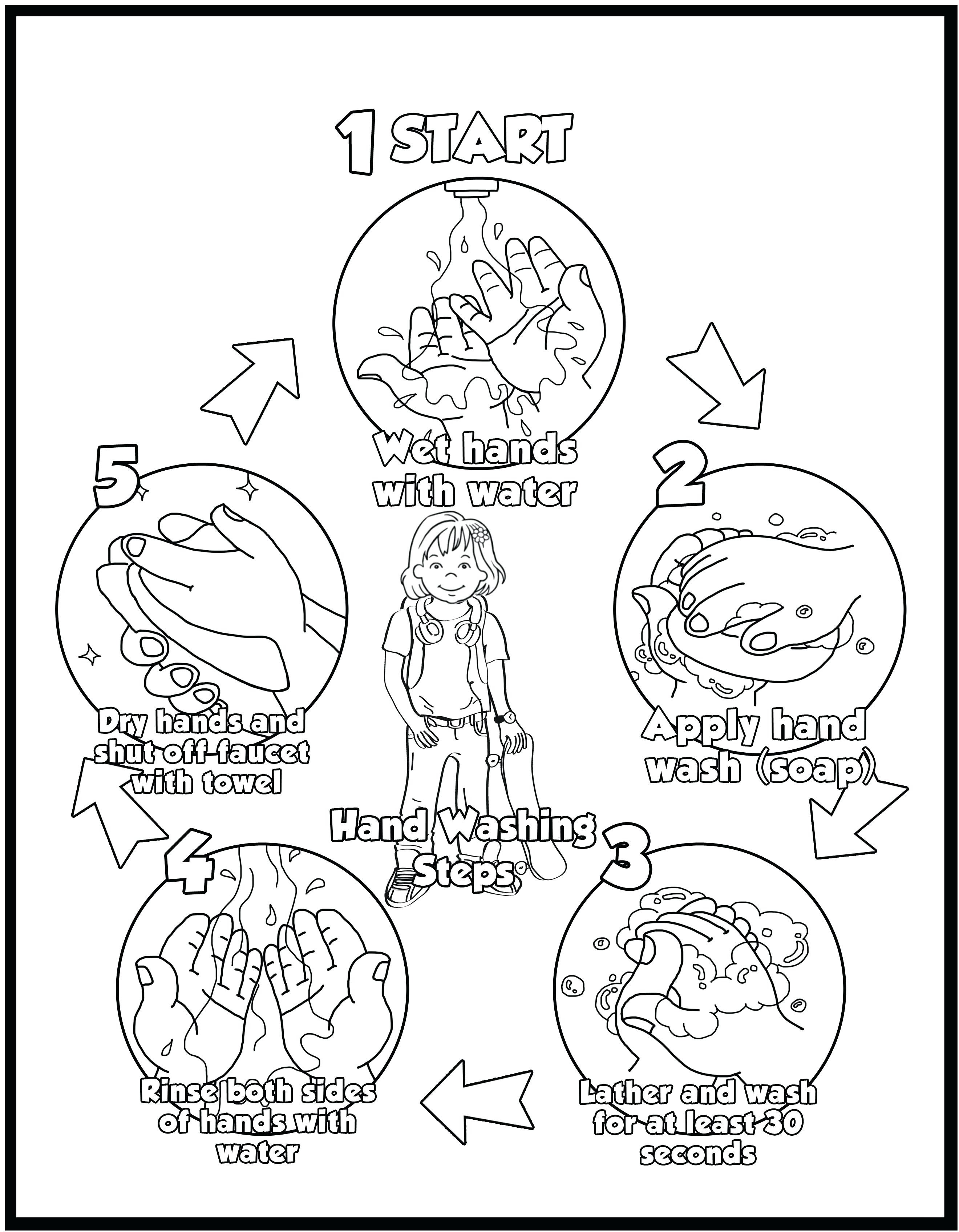 2640x3390 Printable Hand Washing Coloring Sheets Fresh Free Handwashing