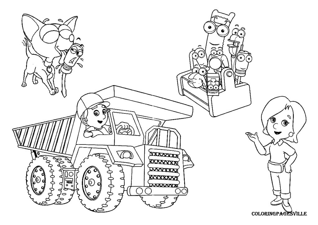 1024x724 Handy Manny Coloring Pages Are Featuring Felipe Turner Pat Bebo