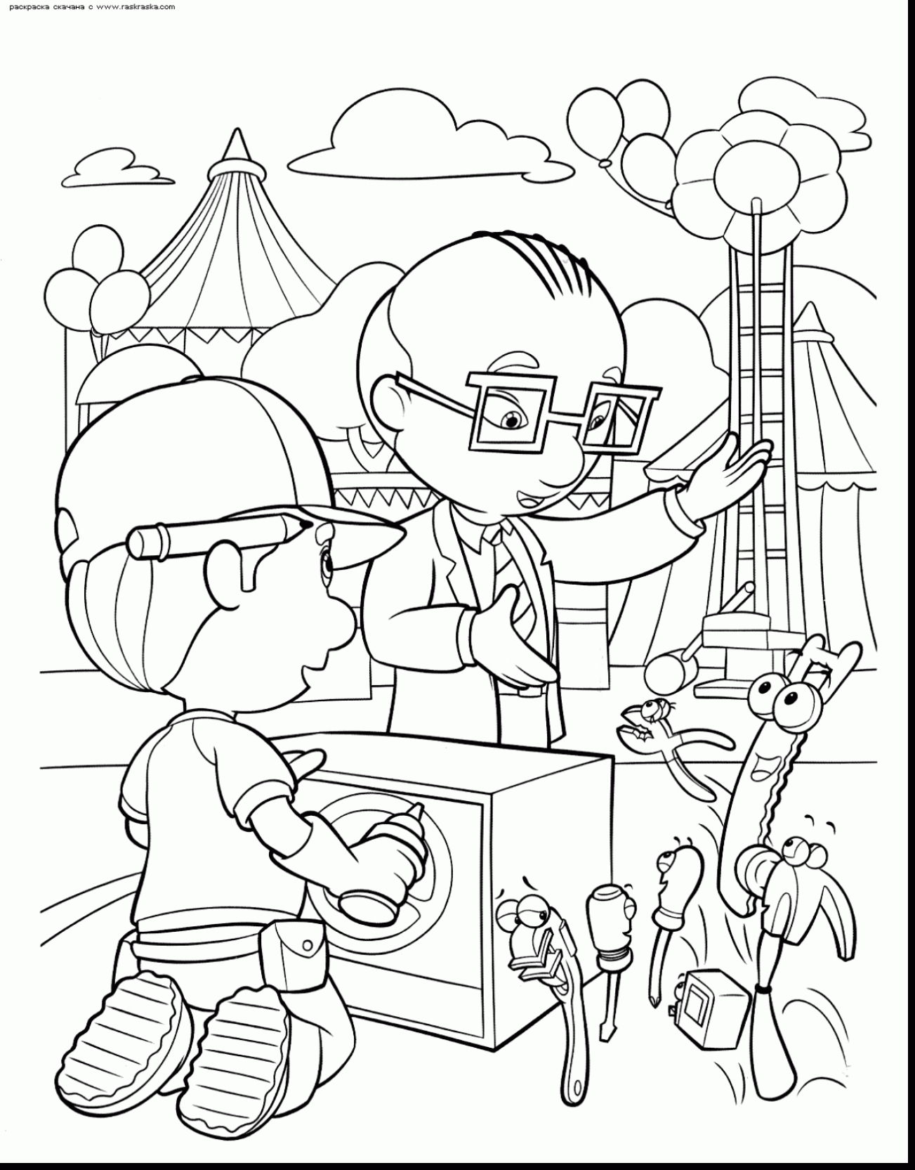 1303x1665 Handy Manny Coloring Pages With Wallpaper Mobile