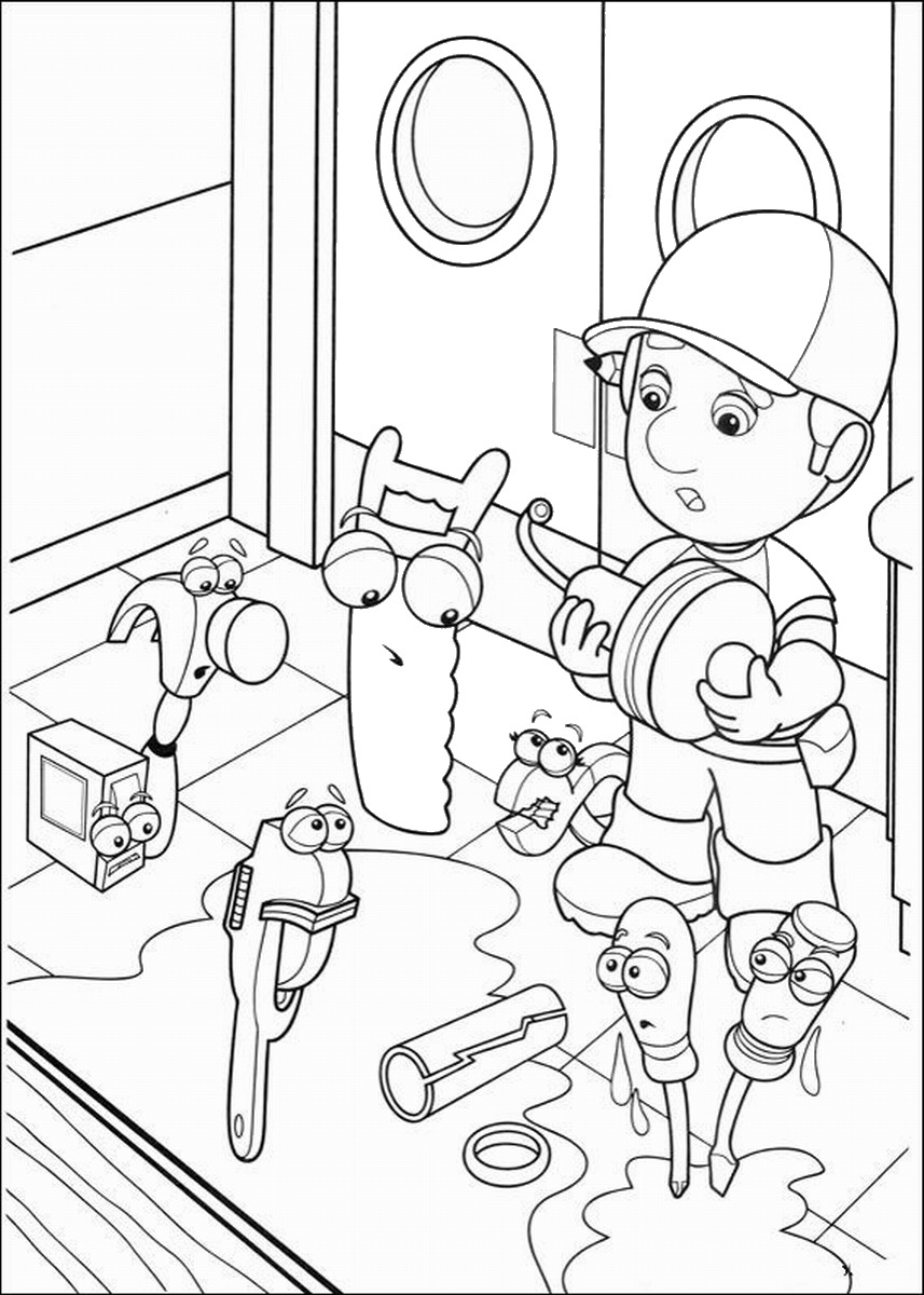 857x1200 Handy Manny Coloring Pages