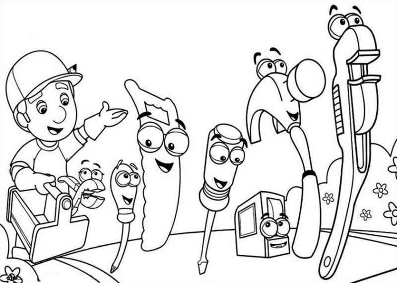 800x570 Handy Manny Tools Coloring Pages