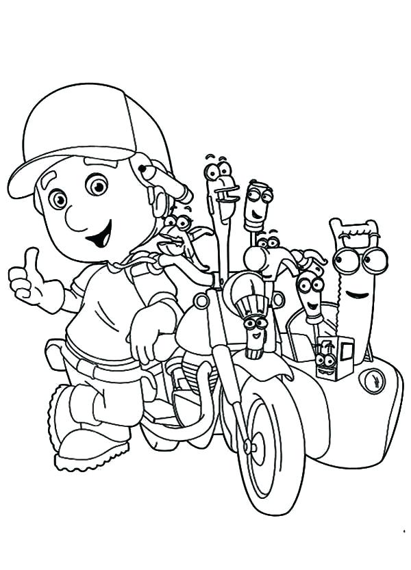 600x833 Handy Manny Tools Coloring Pages Ols Handy Manny Tools Coloring