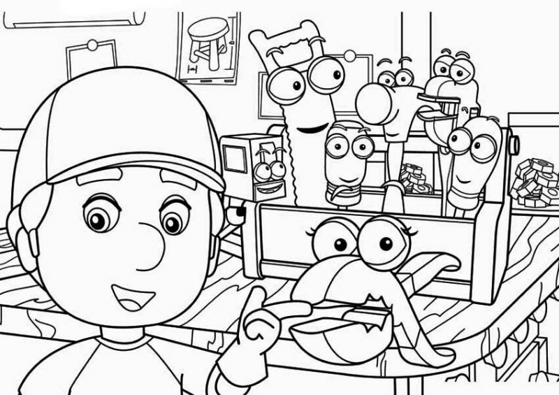 800x565 Squeeze And Manny Handy Manny Coloring Page Squeeze And Manny