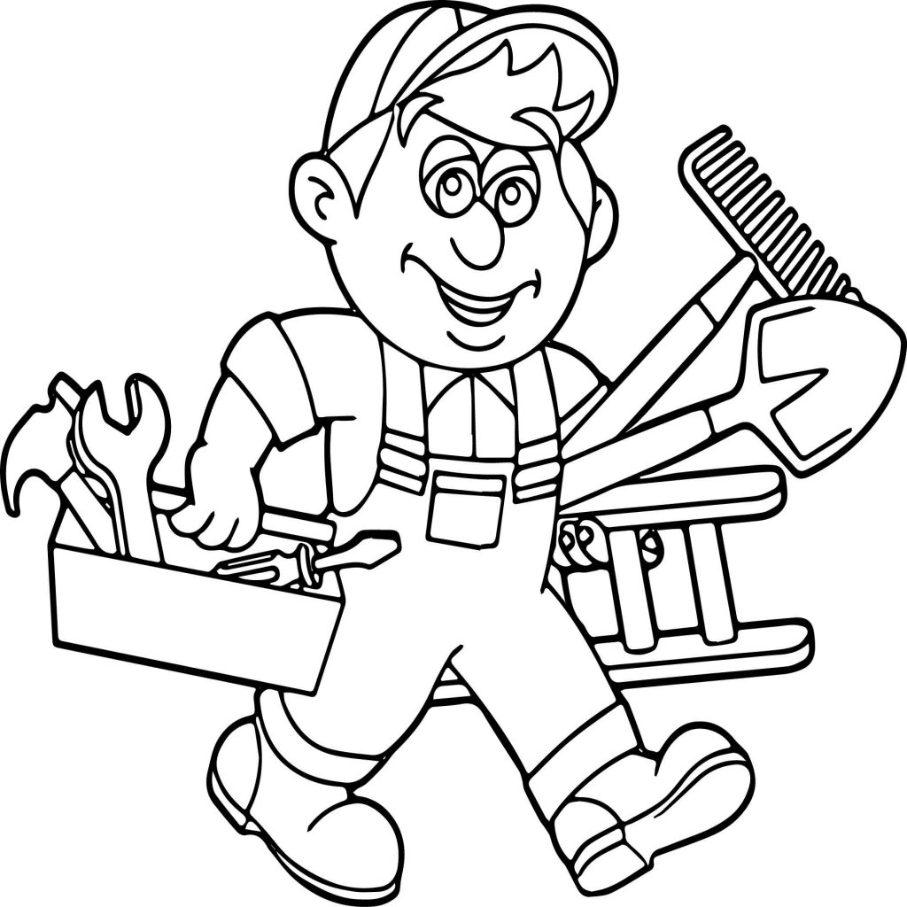 1024x1024 Carpenter Handyman Services Toolbox Coloring Page Wecoloringpage