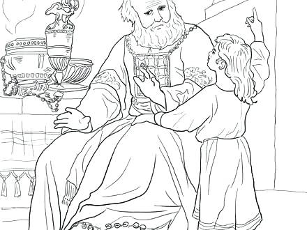 440x330 Samuel Coloring Pages And Coloring Page Hannah And Baby Samuel