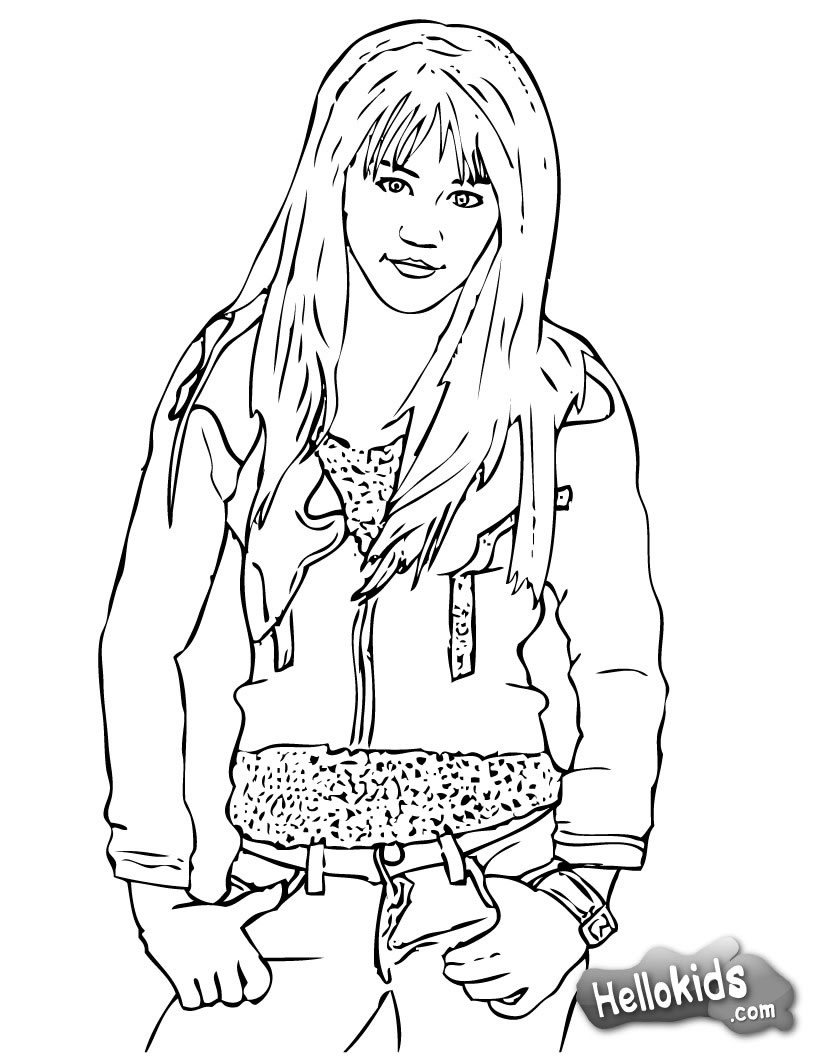 820x1060 Cool Miley Cyrus Hannah Montana Coloring Pages