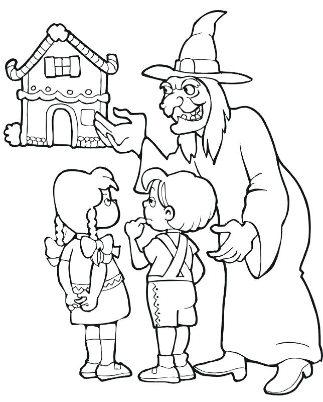 644x800 Hansel Gretel Coloring Pages Town Free Printable Hansel