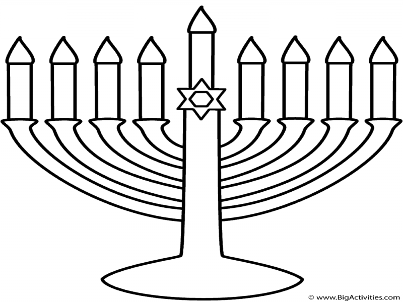 800x600 Hanukkah Coloring Pages