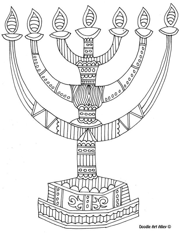 618x800 8 Of The Best, Most Artful Hanukkah Coloring Pages Menorah