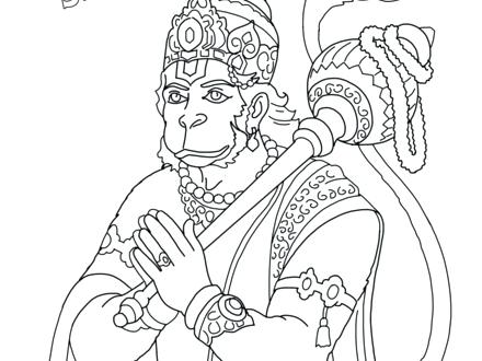 440x330 Hanuman Coloring Pages Kids Colouring 4 Desire Tree Devotee Bal