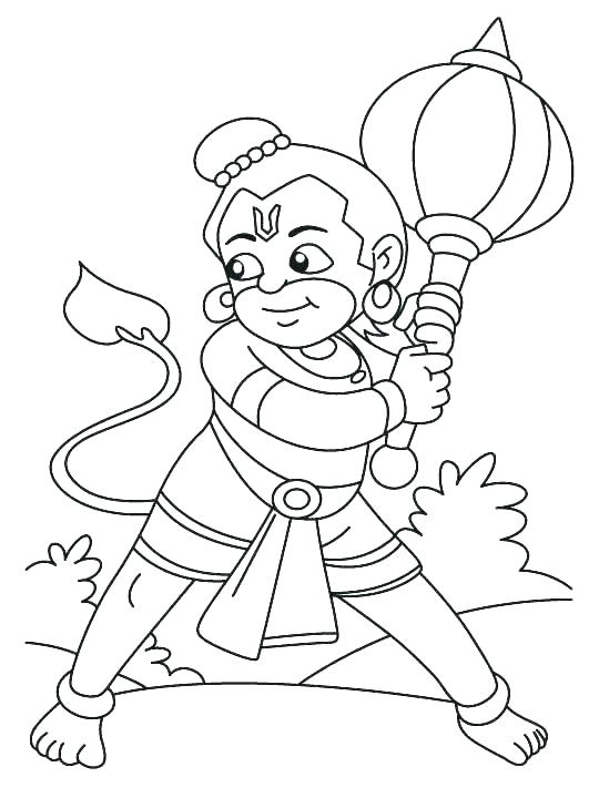 540x720 Coloring Hanuman Coloring Pages