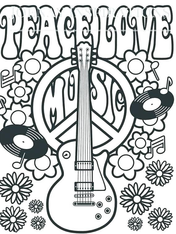 570x758 Printable Peace Love And Happiness Coloring Pages Kids Coloring
