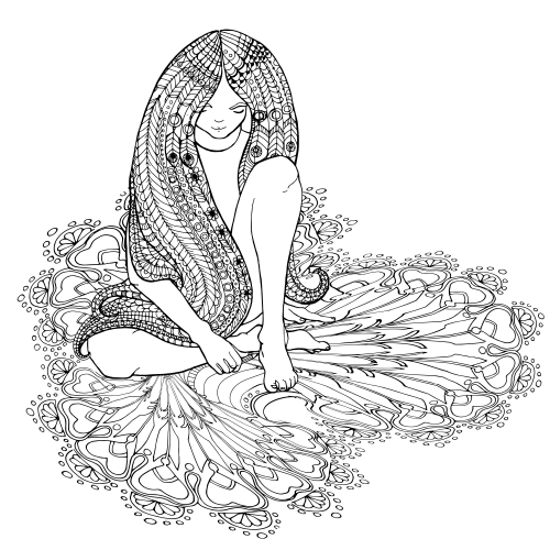 500x500 She Colors Her Own Happiness Happiness, Adult Coloring