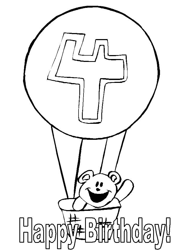 718x957 Happy 4th Birthday Coloring Pages