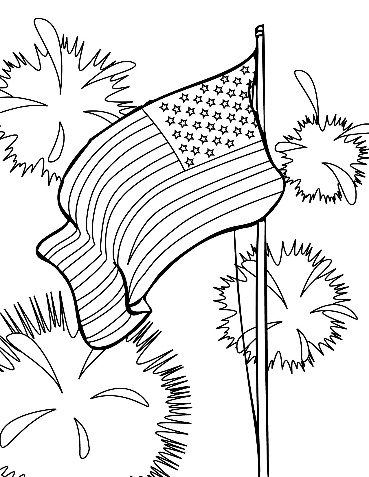 1275x1650 Challenge 4th Of July Coloring Sheets Printable Fourth Pages 8