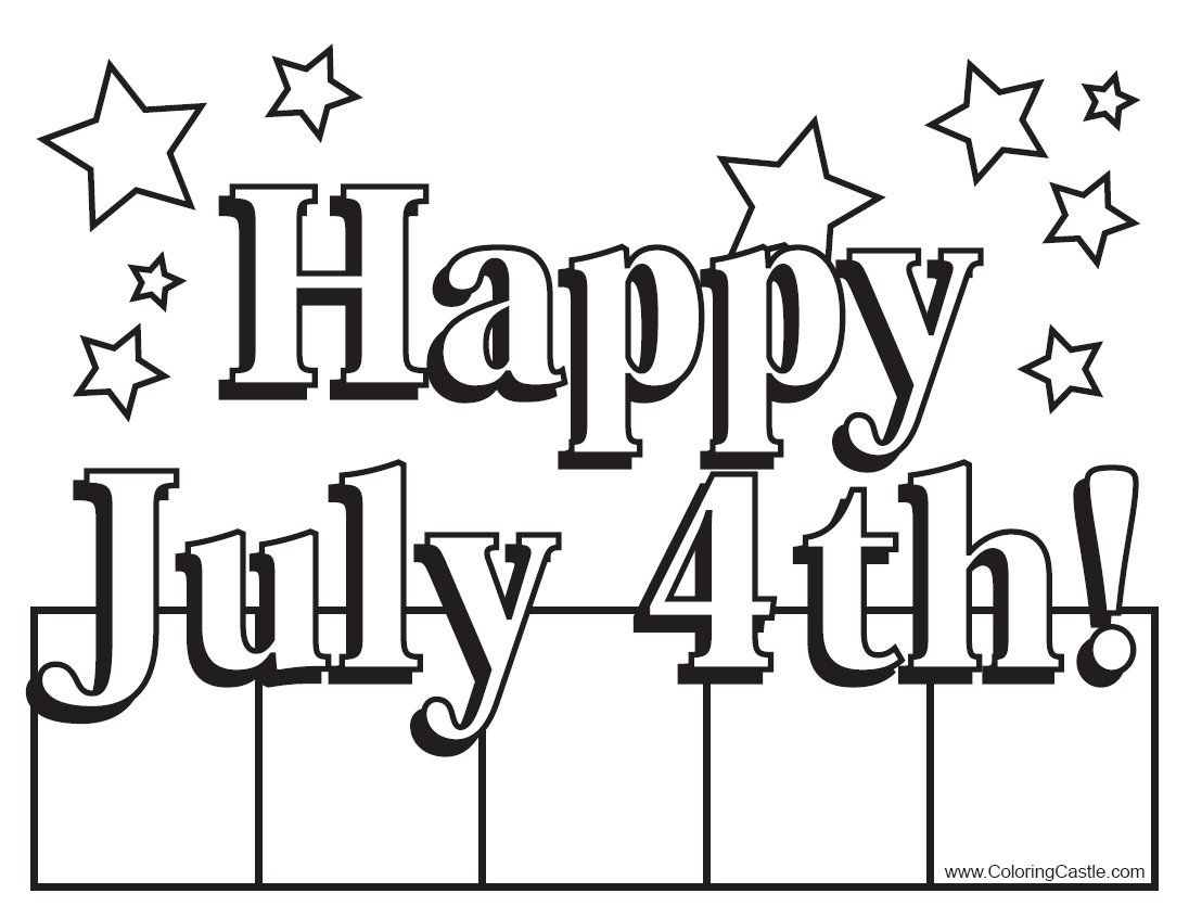 1096x847 4 Of July Coloring Pages Happy July 4th Sign Coloring Page