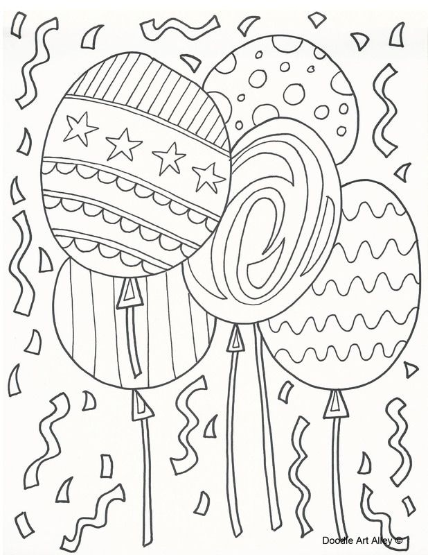 Happy Birthday Adult Coloring Pages