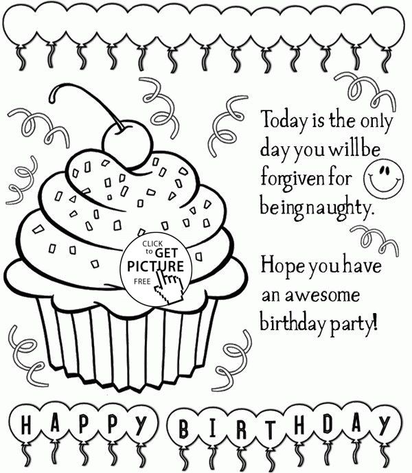Happy Birthday Balloons Coloring Pages