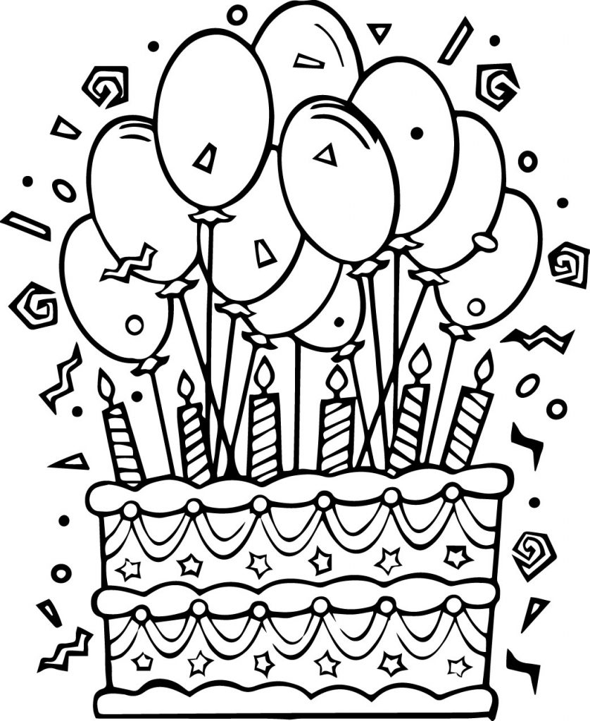 838x1024 Happy Birthday Balloons Coloring Pages For Kids Boys 1680x1050