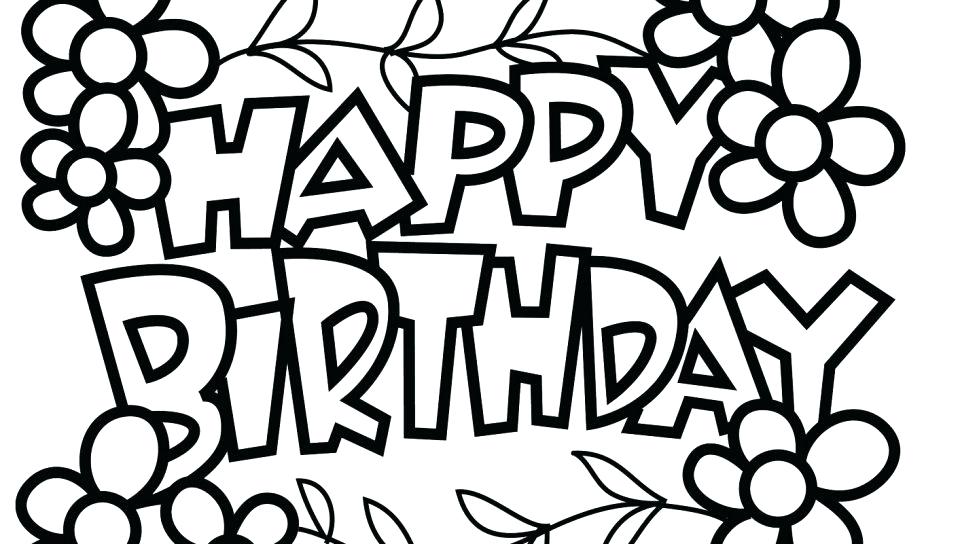 960x544 Balloons Coloring Page Happy Birthday Balloons Coloring Page