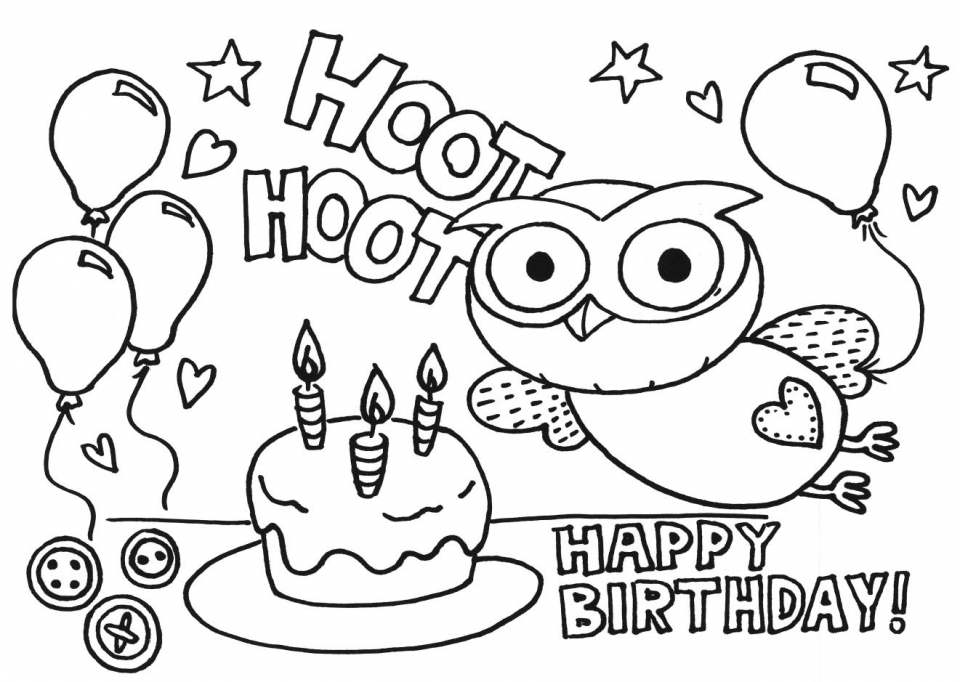 960x682 Happy Birthday Coloring Pages Get This Happy Birthday Coloring