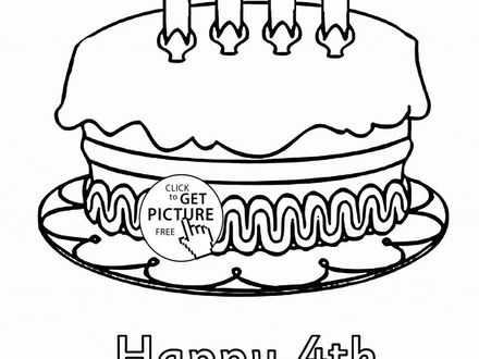 Happy Birthday Cake Coloring Pages