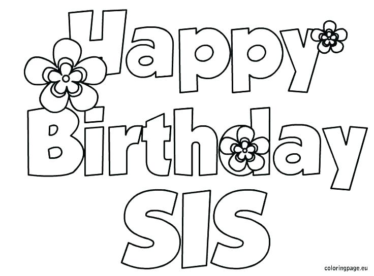 736x544 Printable Birthday Cards To Color For Grandma Happy Birthday Card