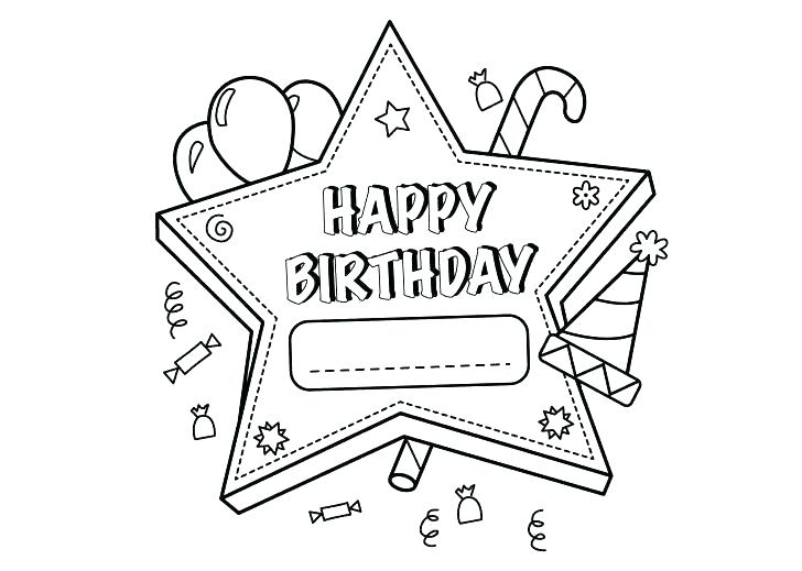 728x519 Coloring Page Birthday Card Birthday Coloring Cards Happy Birthday