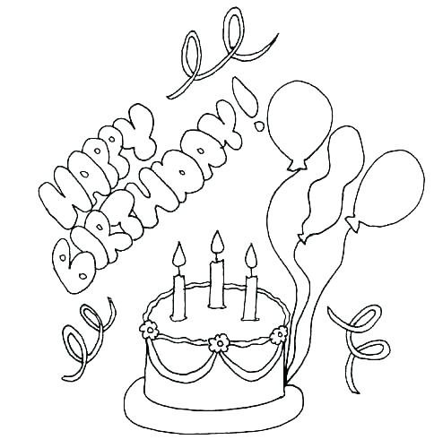 484x500 Happy Birthday Coloring Sheet Happy Birthday Coloring Sheet