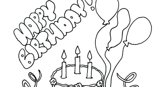 500x280 Printable Happy Birthday Coloring Pages Printable Happy Birthday