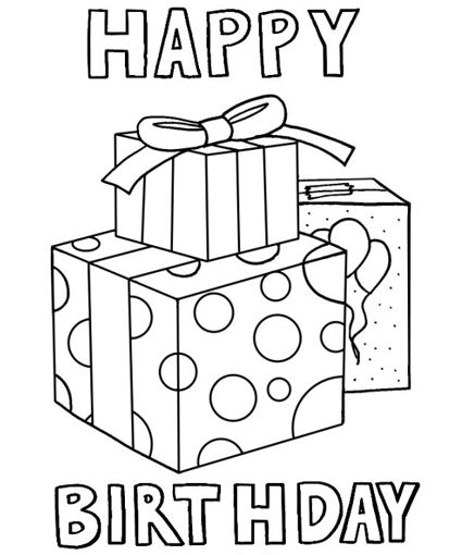 425x510 Happy Birthday Coloring Cards 5 Happy Birthday Card Printable