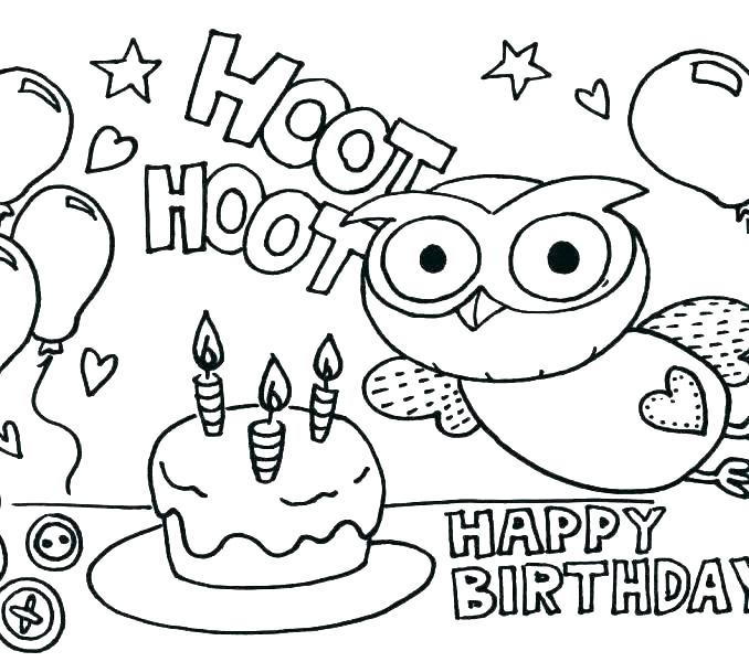 678x600 Happy Birthday Coloring Sheet Happy Birthday Coloring Pages