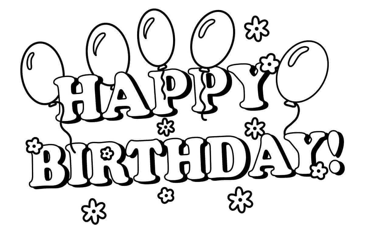 Happy Birthday Coloring Pages For Boys