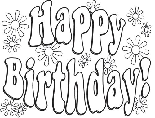 500x381 Printable Birthday Coloring Pages Happy Birthday Coloring Pages