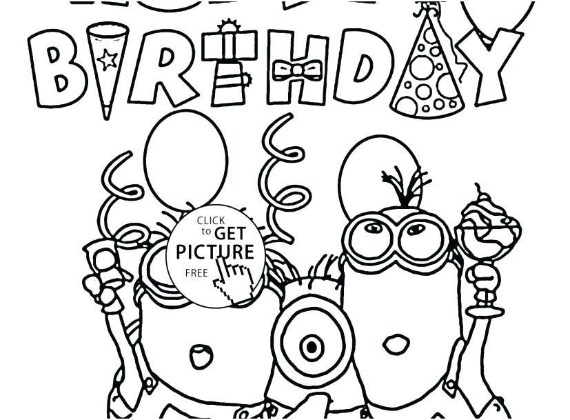 Happy Birthday Coloring Pages For Kids