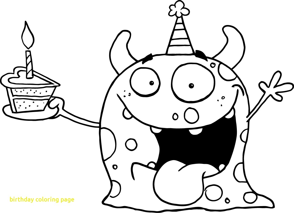 1235x894 Fresh Kids Birthday Cake For Kids Coloring Pages Printable Free