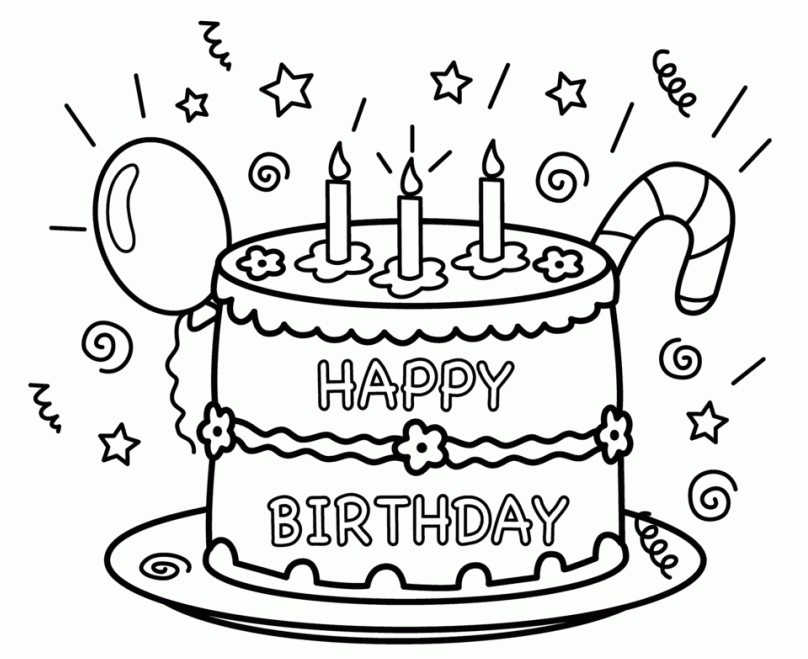 808x659 Birthday Coloring Pages Printable 25 Free Printable Happy Birthday