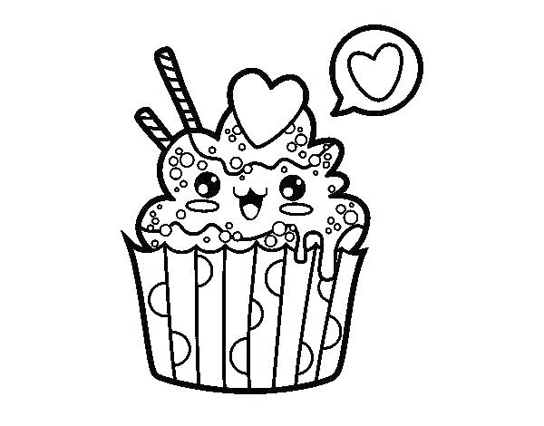 600x470 Cupcake Color Page Coloring Pages Cups Free Printable Cupcake