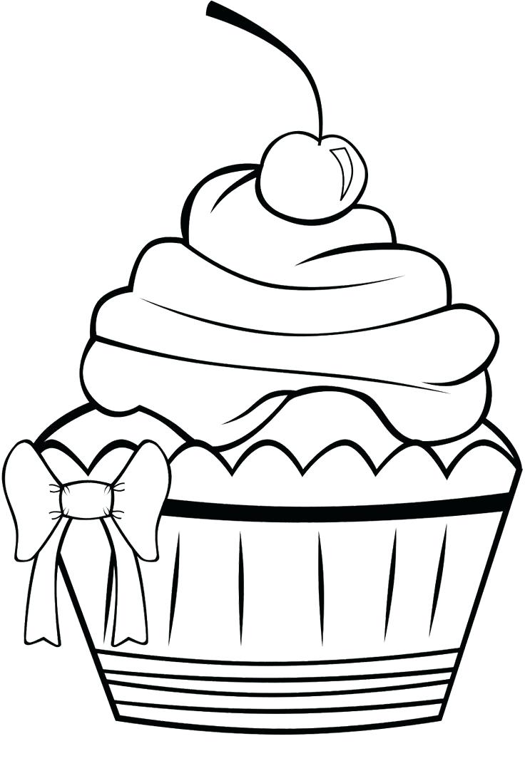 736x1068 Cupcake Color Page Cupcake Coloring Pages Free Printable