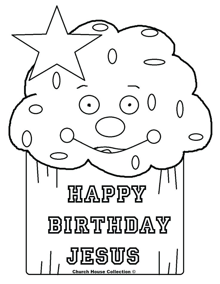 736x952 Happy Birthday Jesus Coloring Page