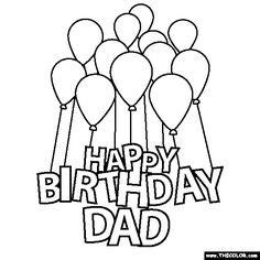 236x236 Happy Birthday Daddy Coloring