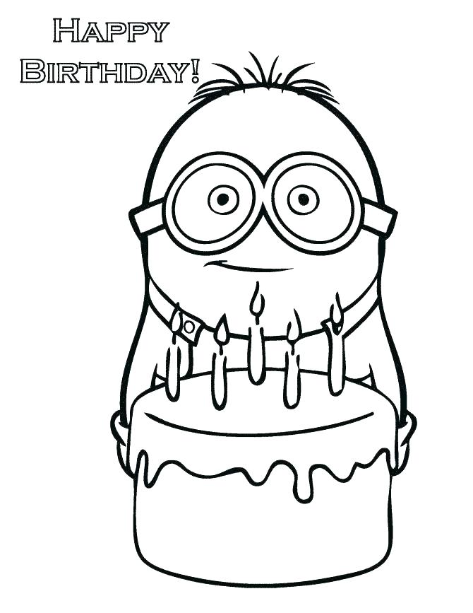670x867 Happy Birthday Printable Coloring Pages Happy Birthday Coloring