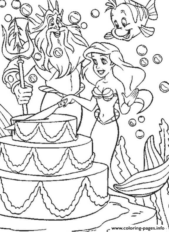 576x790 Disney Ariel Happy Birthday Free6115 Coloring Pages Printable