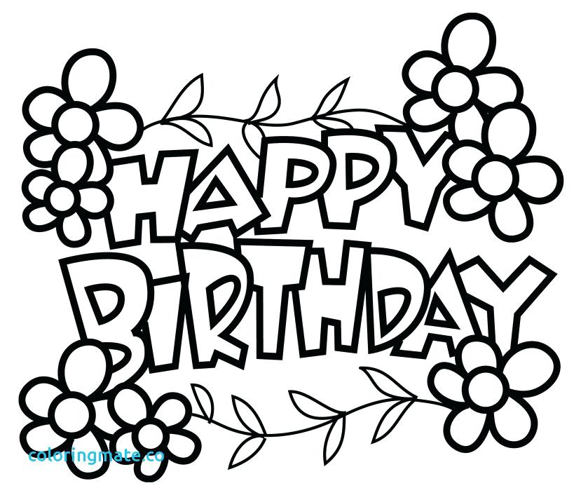 839x706 Happy Birthday Coloring Pages Disney Happy Birthday Color Pages