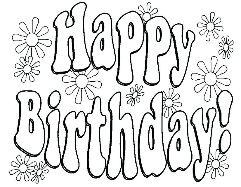 825x641 Happy Birthday Sis Coloring Page Birthday Coloring Birthday