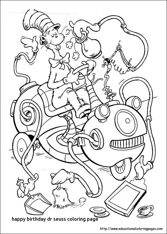 Happy Birthday Dr Seuss Coloring Pages