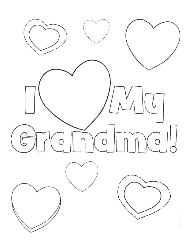 618x800 Happy Birthday Grandma Coloring Page Birthday Cards Happy Birthday