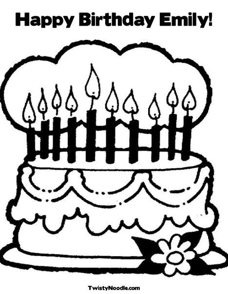 468x605 Happy Birthday Grandma Coloring Page Happy Birthday Emily Coloring