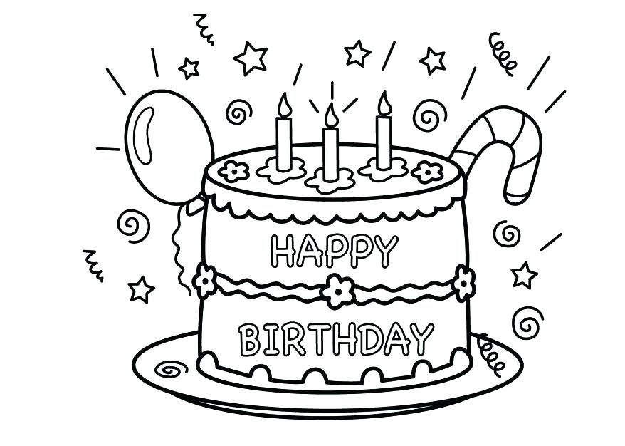 878x626 Happy Birthday Printout Happy Birthday Grandma Coloring Page Happy